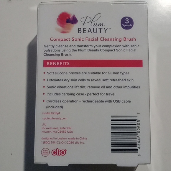 Plum Beauty Compact Sonic Facial Cleansing Brush. NWT - Picture 2 of 4